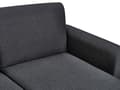 Miniatyrbilde 10 av 11: Hjørnesofa Svart Polstring Polyester Stoff Lette Treben Puter Moderne Design