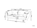 Miniatyrbillede 3 af 9: Velour Sofa Beige 210 x 90 cm med Hynder Moderne Stil