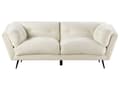 Miniatyrbillede 4 af 11: Velour Sofa Hvid Boucle 210 x 90 cm med Hynder Moderne Stil