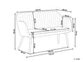 Miniatyrbilde 3 av 11: Spisesofa Lys beige Stoff 2-seter Metallramme Ben i lyst tre Moderne stil Sofabenk