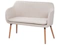 Miniatyrbilde 4 av 11: Spisesofa Lys beige Stoff 2-seter Metallramme Ben i lyst tre Moderne stil Sofabenk