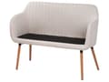 Miniatyrbilde 6 av 11: Spisesofa Lys beige Stoff 2-seter Metallramme Ben i lyst tre Moderne stil Sofabenk