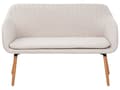 Miniatyrbilde 1 av 11: Spisesofa Lys beige Stoff 2-seter Metallramme Ben i lyst tre Moderne stil Sofabenk