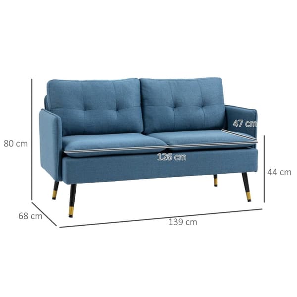 Rootz 2-sits soffa - Loveseat - Soffa - Mysig läs- och relaxhörna - 139cm x 68cm x 80cm