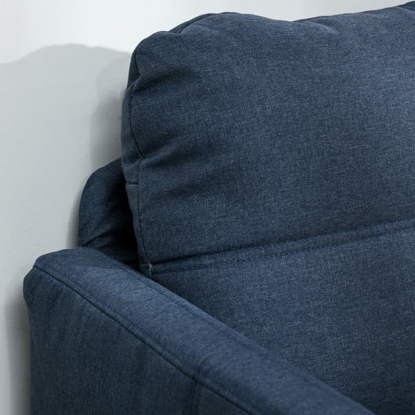 Rootz 2-sits soffa - Loveseat - Klädd soffa - Elegant design - 135L x 67W x 80H cm - Krämfärgad - Tyg i linne-look