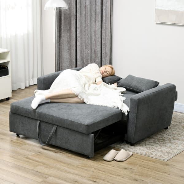 Rootz 2-i-1 bäddsoffa - Soffa - Gästsäng - Ergonomisk design - 3 justerbara ryggstöd - Klädsel av hög kvalitet - 155 cm x 90 cm x 88,5 cm