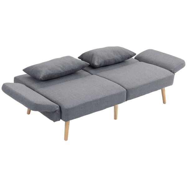 Rootz linned-look sovesofa - Justerbare armlæn - Cabriolet sofa - Gummitræben - 170 cm x 83 cm x 80 cm
