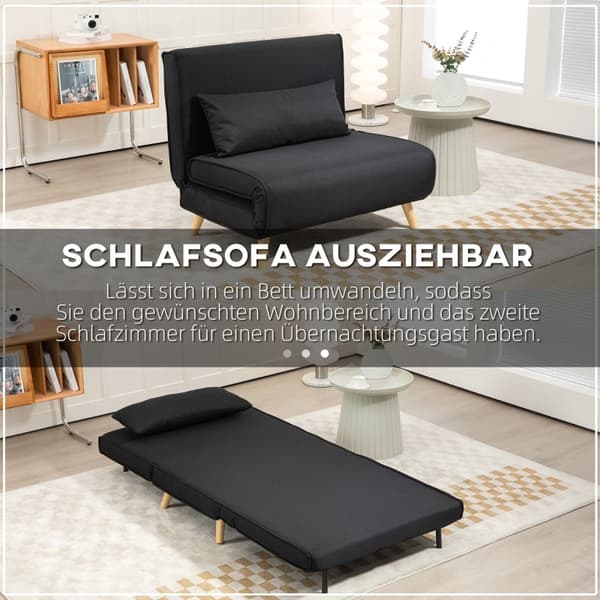 Rootz Bäddsoffa - Bäddbar soffa - Futon - Mjukt tyg - Flexibelt ryggstöd - 94cm x 78cm x 80cm - Krämvit - Enkel montering