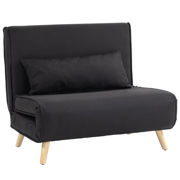 Rootz Bäddsoffa - Bäddbar soffa - Futon - Mjukt tyg - Flexibelt ryggstöd - 94cm x 78cm x 80cm - Krämvit - Enkel montering