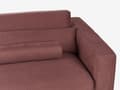 Miniatyrbild 10 av 11: Soffa 3-sits Vinröd Tyg Justerbar Ryggstöd Höjd Modern