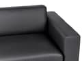 Miniatyrbild 11 av 11: Soffa 3-sits Svart Konstläder Justerbar Ryggstöd Höjd Modern