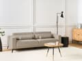 Miniatyrbilde 4 av 11: Sofa Taupe Bouclé 3-seter Ryggstøtte med justerbar høyde Ekstra puter Metallben Moderne design Stue