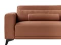 Miniatyrbilde 9 av 11: Sofa Brun Imitert skinn 3-seter Ryggstøtte med justerbar høyde Ekstra puter Metallben Moderne design Stue