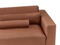 Miniatyrbilde 11 av 11: Sofa Brun Imitert skinn 3-seter Ryggstøtte med justerbar høyde Ekstra puter Metallben Moderne design Stue