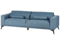 Miniatyrbillede 5 af 11: 3-personers sofa i blåt polyesterstof med justerbar ryglænshøjde i moderne stil i stuen