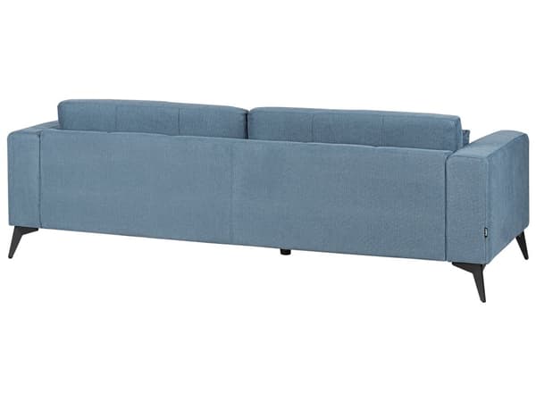 3-personers sofa i blåt polyesterstof med justerbar ryglænshøjde i moderne stil i stuen