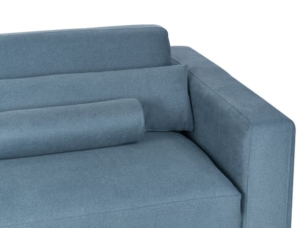 3-personers sofa i blåt polyesterstof med justerbar ryglænshøjde i moderne stil i stuen