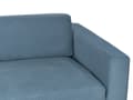 Miniatyrbillede 10 af 11: 3-personers sofa i blåt polyesterstof med justerbar ryglænshøjde i moderne stil i stuen