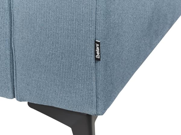 3-personers sofa i blåt polyesterstof med justerbar ryglænshøjde i moderne stil i stuen