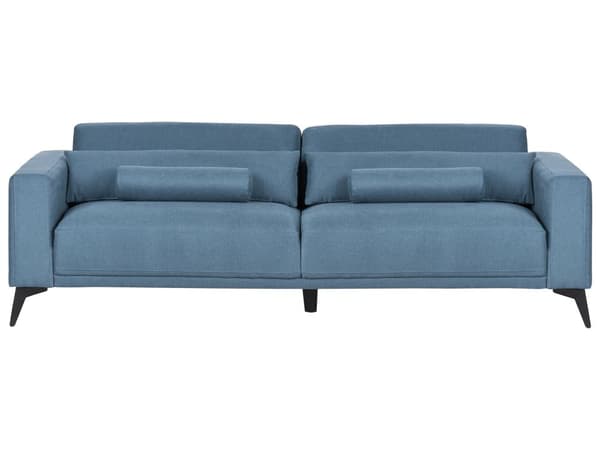3-personers sofa i blåt polyesterstof med justerbar ryglænshøjde i moderne stil i stuen