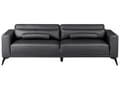 Miniatyrbillede 1 af 11: 3-personers sort kunstlædersofa med justerbart ryglæn i højden Moderne stue opholdsrum