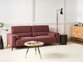 Miniatyrbillede 4 af 11: 3-personers sofa i bordeaux polyesterstof med justerbar ryglænshøjde i moderne stil i stuen