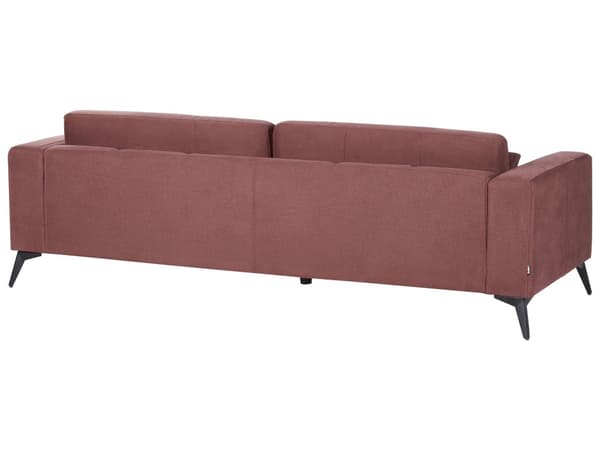 3-personers sofa i bordeaux polyesterstof med justerbar ryglænshøjde i moderne stil i stuen