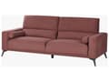 Miniatyrbillede 8 af 11: 3-personers sofa i bordeaux polyesterstof med justerbar ryglænshøjde i moderne stil i stuen