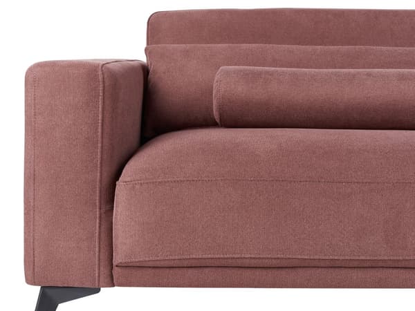 3-personers sofa i bordeaux polyesterstof med justerbar ryglænshøjde i moderne stil i stuen