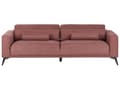 Miniatyrbillede 1 af 11: 3-personers sofa i bordeaux polyesterstof med justerbar ryglænshøjde i moderne stil i stuen