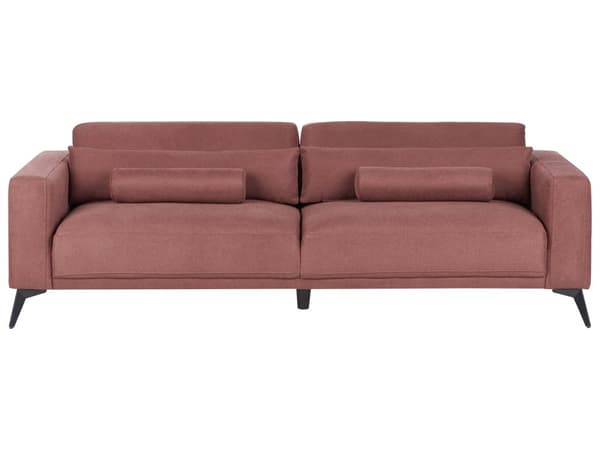 3-personers sofa i bordeaux polyesterstof med justerbar ryglænshøjde i moderne stil i stuen