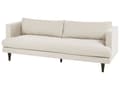 Miniatyrbild 4 av 11: Soffa 3-sits Tyg Ljusbeige Mörka Träben Vardagsrum Ryggkuddar Modern Stil