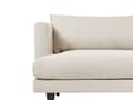 Miniatyrbild 6 av 11: Soffa 3-sits Tyg Ljusbeige Mörka Träben Vardagsrum Ryggkuddar Modern Stil