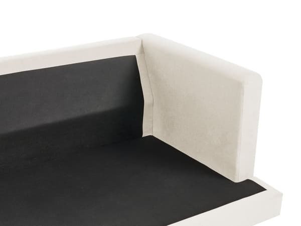 Soffa 3-sits Tyg Ljusbeige Mörka Träben Vardagsrum Ryggkuddar Modern Stil
