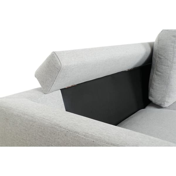 Divaanisohva DKD Home Decor Vaaleanharmaa Metalli 250 x 160 x 85 cm