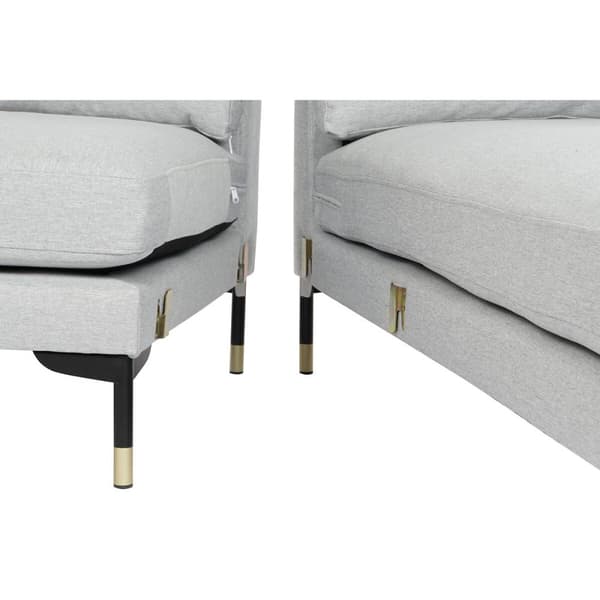 Divaanisohva DKD Home Decor Vaaleanharmaa Metalli 250 x 160 x 85 cm