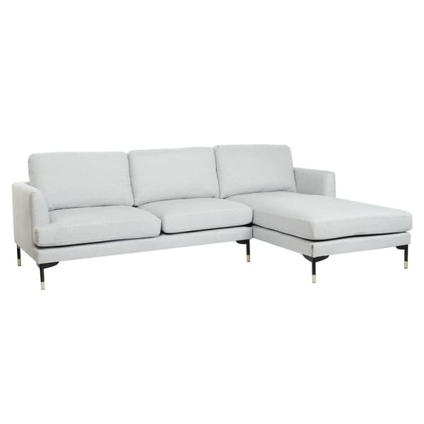 Divaanisohva DKD Home Decor Vaaleanharmaa Metalli 250 x 160 x 85 cm