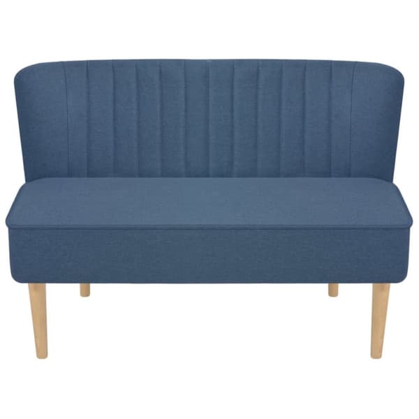 Soffa 117x55,5x77 cm tyg blå