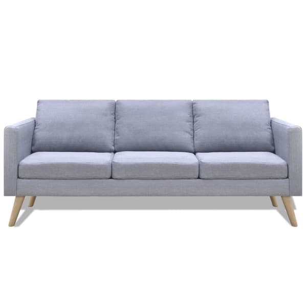 Soffa 3-sits i tyg ljusgrå