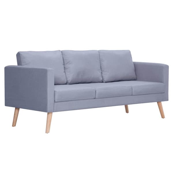 Soffa 3-sits i tyg ljusgrå