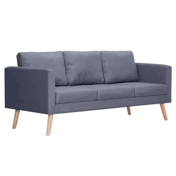 Soffa 3-sits tyg mörkgrå