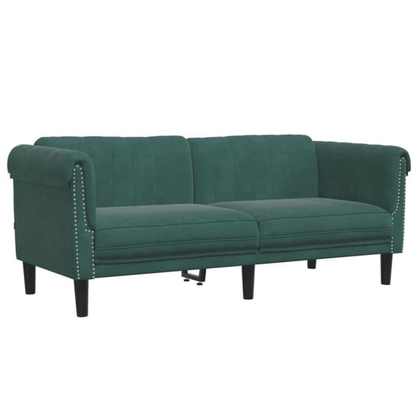 Soffa 2-sits mörkgrön sammet