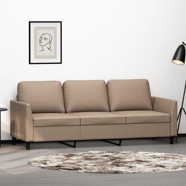 3-sitssoffa cappuccino 180 cm konstläder