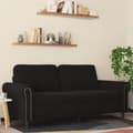 Miniatyrbild 1 av 2: Soffa 2-sits svart 140 cm sammet