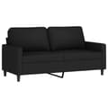 Miniatyrbild 2 av 2: Soffa 2-sits svart 140 cm sammet