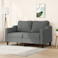 Miniatyrbild 1 av 2: Soffa 2-sits mörkgrå 140 cm tyg