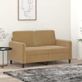 Miniatyrbild 1 av 2: 2-sitssoffa brun 120 cm sammet