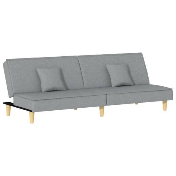 Bäddsoffa ljusgrå tyg
