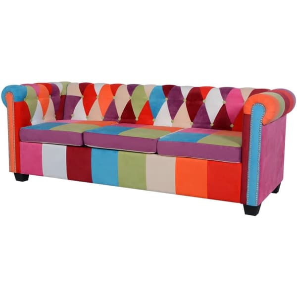 Soffa Chesterfield 3-sits tyg