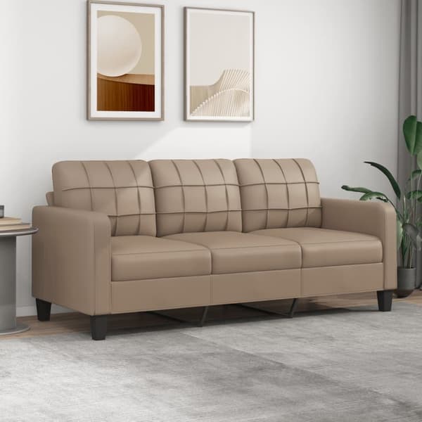 3-sitssoffa cappuccino 180 cm konstläder